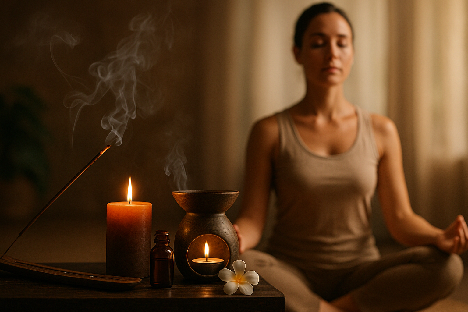 Meditación sanación con aromaterapia