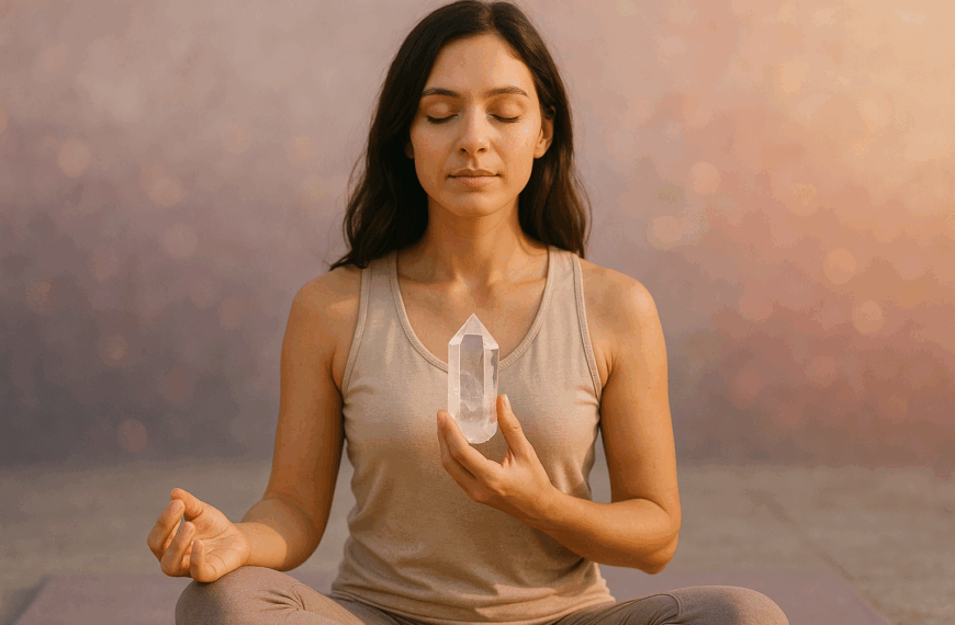 meditación con cuarzo